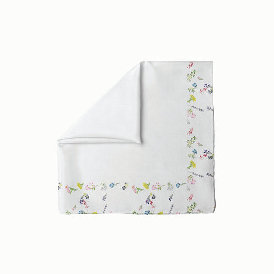 Framed in Florals White Head Scarf
